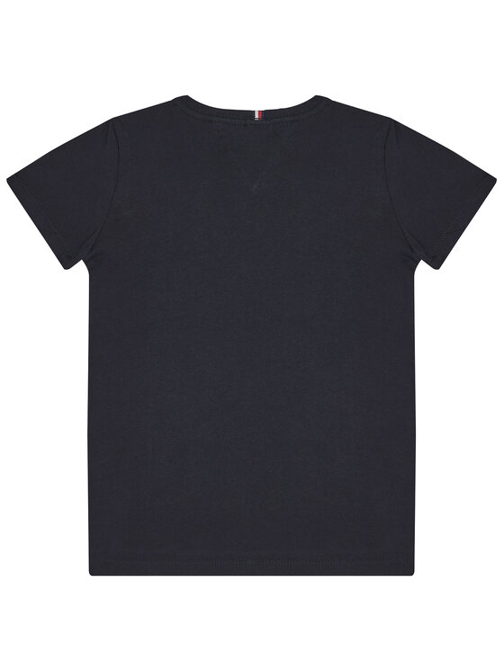 Hilfiger Dunkelblau T-Shirt Tommy Basic Cn KG0KG03705 Knit Fit S Regular
