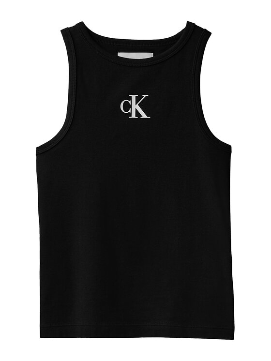Calvin Klein Jeans Calvin Klein Jeans Top LVCKSJB10G Černá Slim Fit