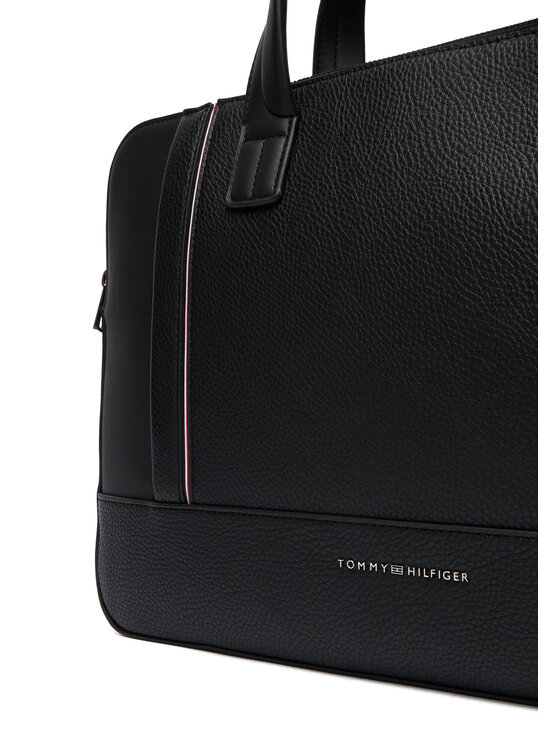 Tommy Hilfiger Tommy Hilfiger Geantă pentru laptop Th Central Slim Computer Bag AM0AM13631 Negru