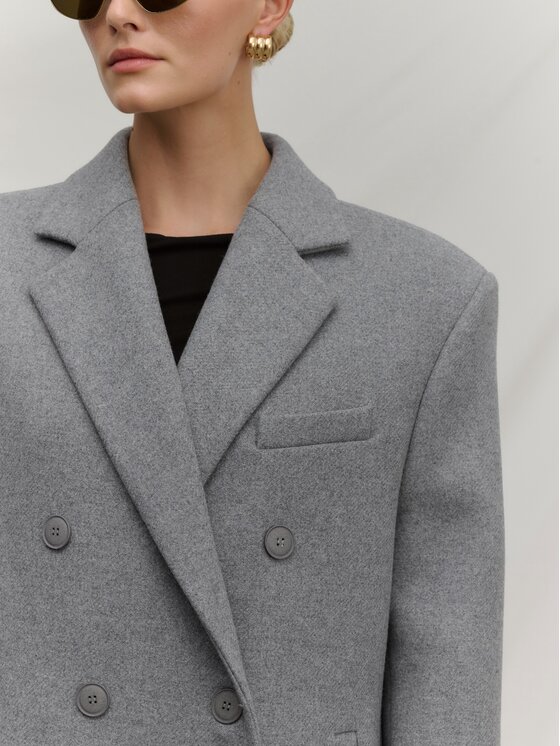 La Mania La Mania Cappotto COMFY COAT 2 Grigio Classic Fit