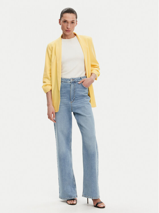 Pieces Pieces Marynarka Bosella 17090996 Żółty Regular Fit
