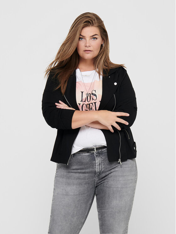 ONLY Carmakoma ONLY Carmakoma Демісезонна куртка Goldtrash 15218364 Чорний Regular Fit