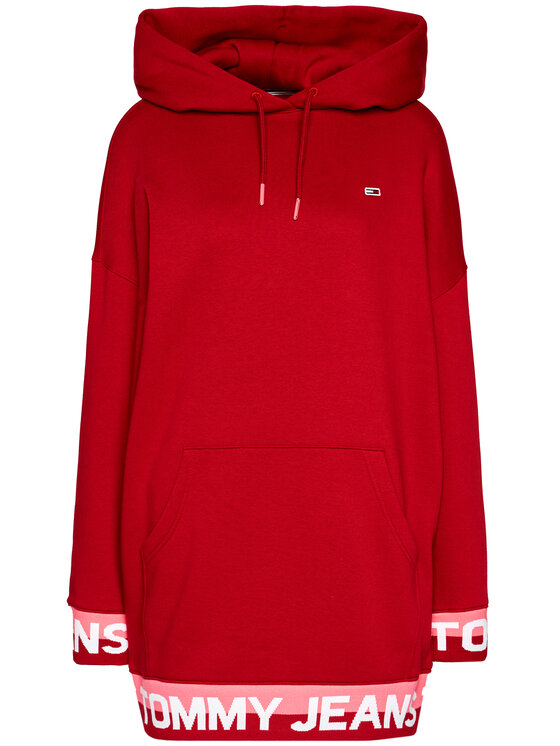 Tommy Jeans Trikotažinė suknelė Branded Hem DW0DW08886 Raudona Regular Fit  • Modivo.lt