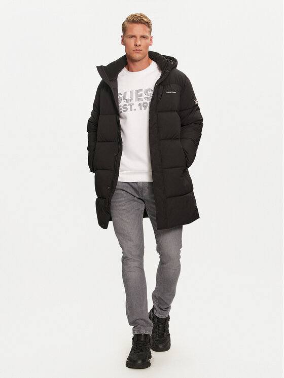 Guess Jeans Guess Jeans Μπουφάν πουπουλένιο M4BL26 WGII2 Μαύρο Regular Fit