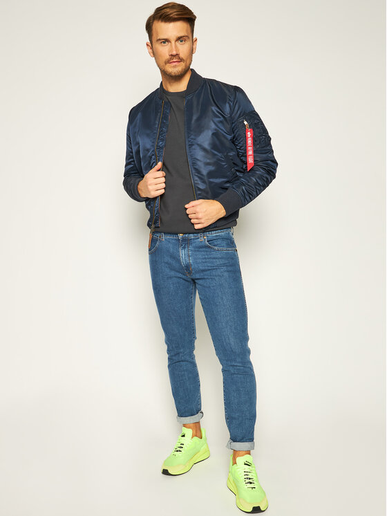 Alpha Industries Alpha Industries Bunda bomber Ma-1 Vf 59 191118 Tmavomodrá Slim Fit