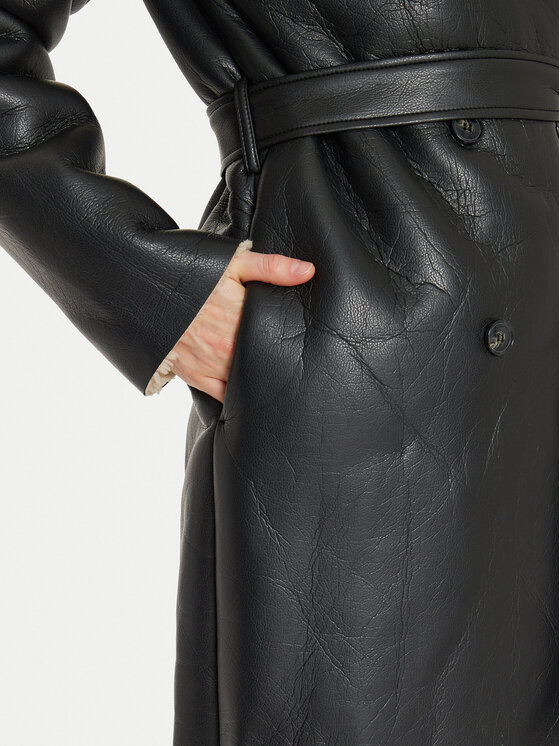 Brave Soul Brave Soul Cappotto in shearling LJK-BRIONY Nero Regular Fit