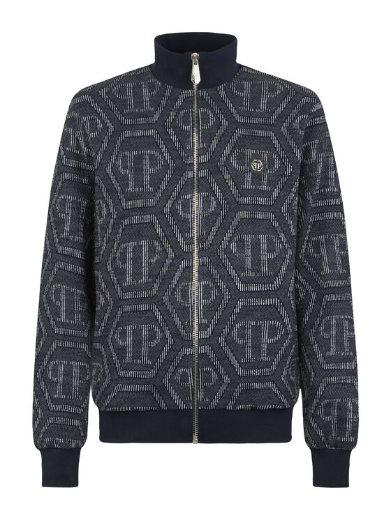 PHILIPP PLEIN PHILIPP PLEIN Bluza 29880 Granatowy Jegging Fit