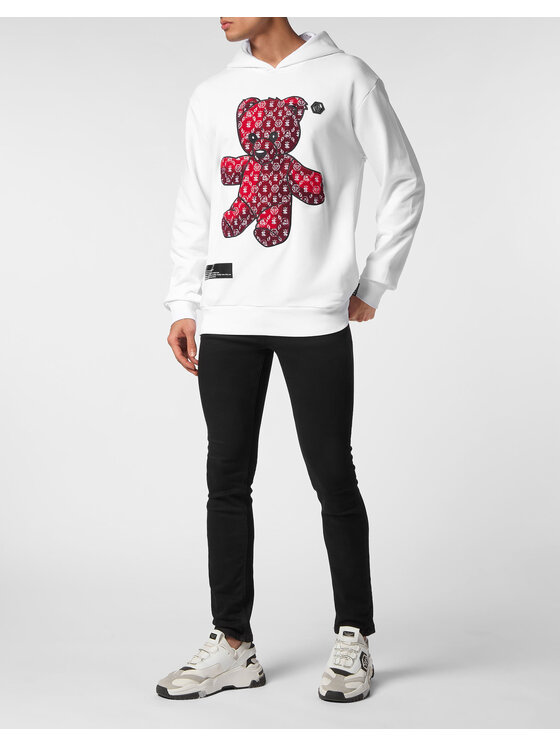 PHILIPP PLEIN PHILIPP PLEIN Bluza 20987 Biały Regular Fit