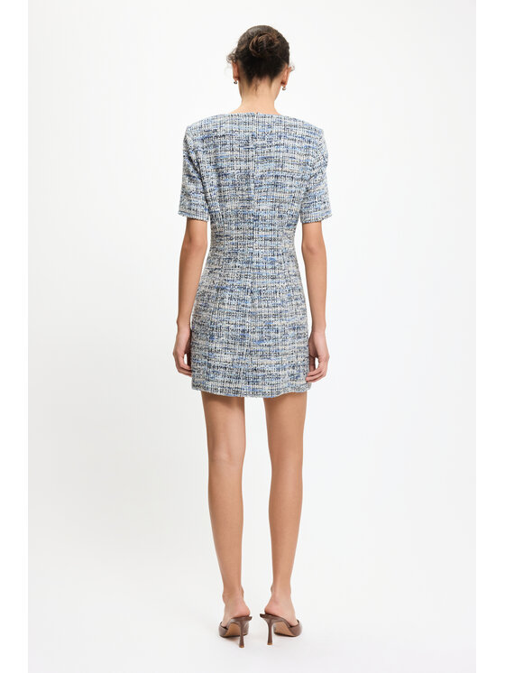 BENU BENU Vestito da giorno Tweedowa Blu Regular Fit