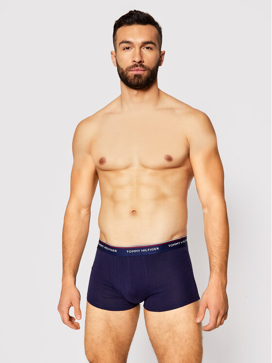 Tommy Hilfiger Tommy Hilfiger Souprava boxerek 3P Lr Trunk 1U87903841 Tmavomodrá