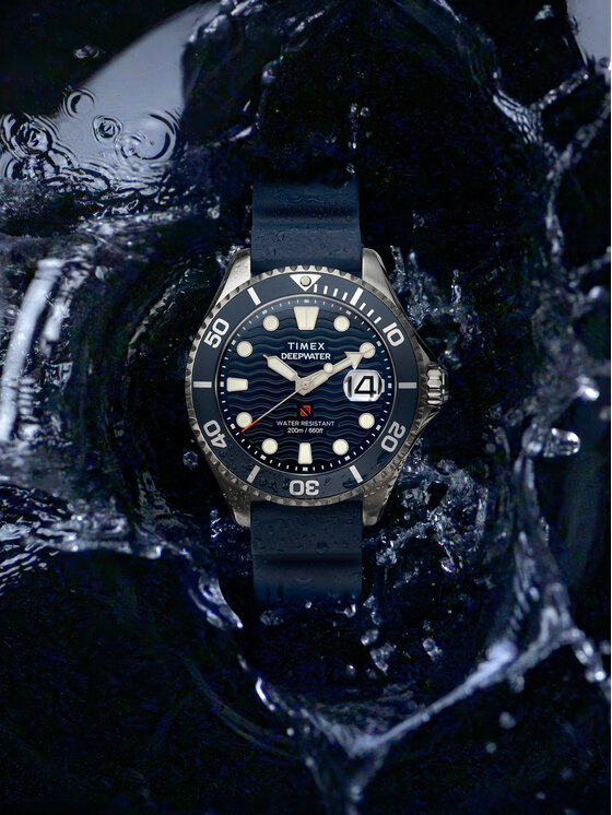 Timex Timex Zegarek Deepwater Meridian TW2W81500 Srebrny