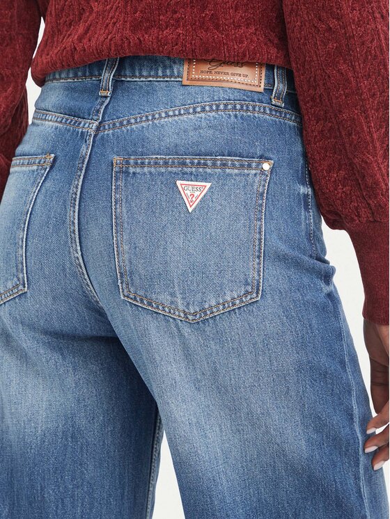 Guess Guess Jeansy W6YA1A D1339 Niebieski Wide Leg