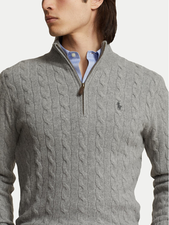 Polo Ralph Lauren Polo Ralph Lauren Sweter 710876766008 Szary Regular Fit