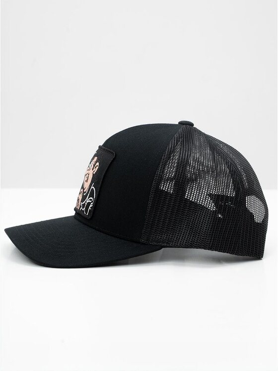 Smerfy Smerfy Czapka z daszkiem Trucker Czarna Smerfy Gargamel Patch uni Czarny