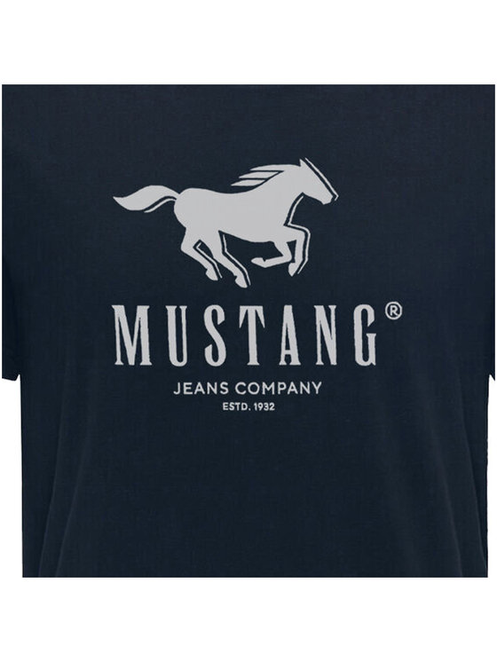 Mustang Mustang T-Shirt ALEX C PRINT Niebieski Regular Fit
