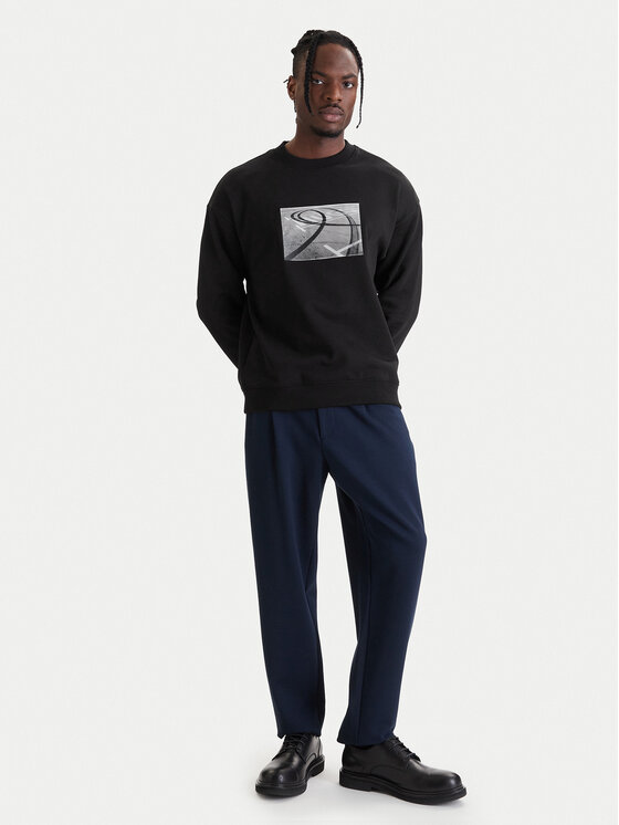 HUGO HUGO Bluza Dweel 50558389 Czarny Relaxed Fit