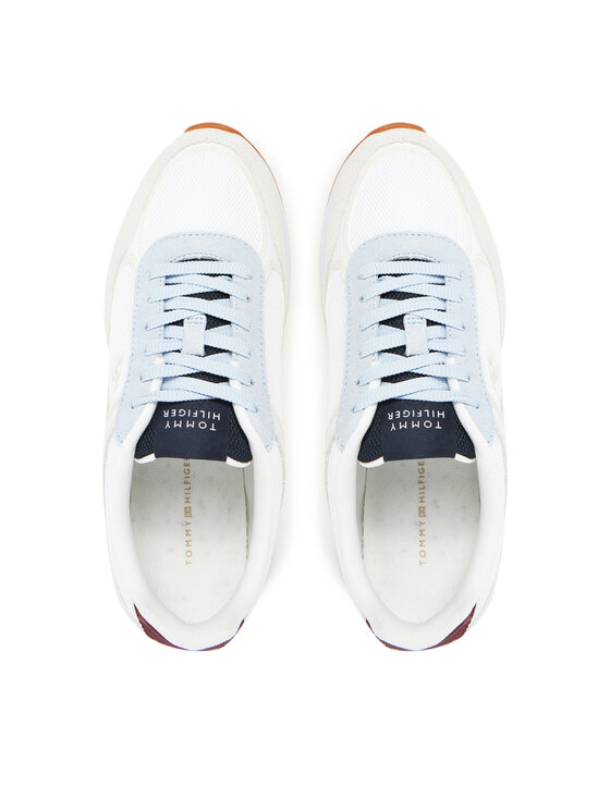 Tommy Hilfiger Tommy Hilfiger Сникърси Casual Fashion Runner Mix FW0FW08324 Бял