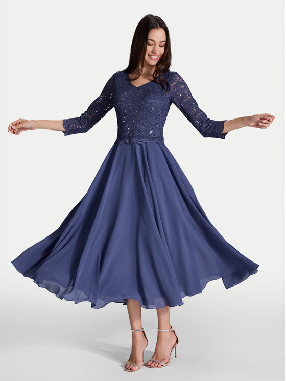Swing Swing Koktel haljina 5AI08900 Plava Regular Fit