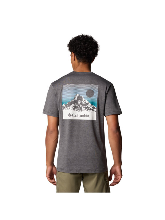 Columbia Columbia T-shirt Columbia Kwick Hike Back Graphic SS Tee Nero Regular Fit