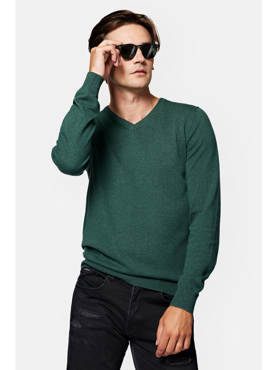 Lancerto Lancerto Sweter Lenny SW073223000036 Zielony Regular Fit