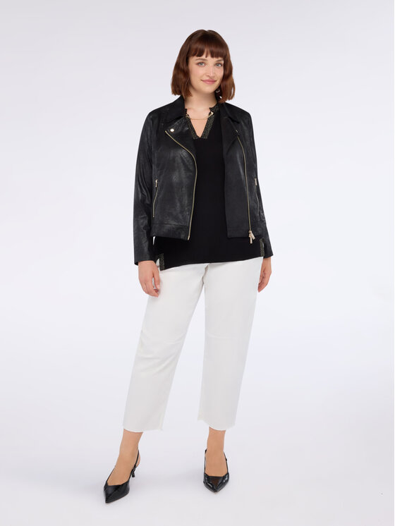 Fiorella Rubino Fiorella Rubino Giacca in similpelle R300T001263N033 Nero Regular Fit
