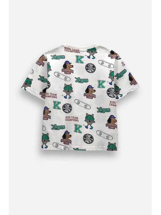 Coccodrillo Coccodrillo T-Shirt ZC6143206ABK-003 Krémová Regular Fit