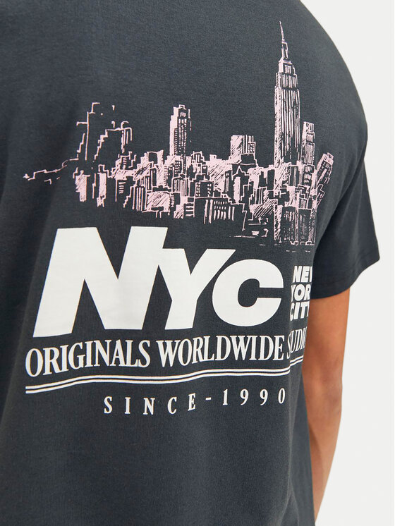 Jack&Jones Junior Jack&Jones Junior Marškinėliai Bronx Square 12263185 Pilka Loose Fit