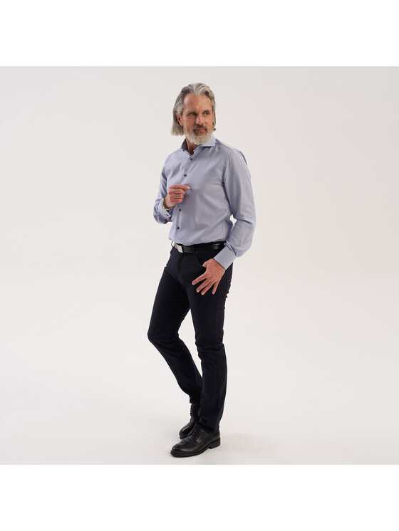 Willsoor Willsoor Koszula 42952sl Niebieski jasny Slim Fit