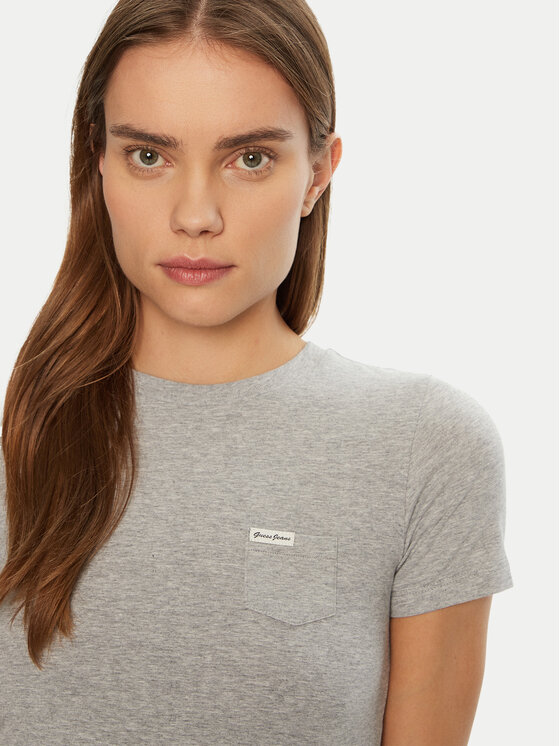 Guess Jeans Guess Jeans T-Shirt W5RI52 J1314 Szary Regular Fit