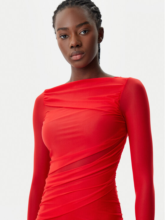 PINKO PINKO Koktélruha 104838 A2H1 R48 Piros Slim Fit