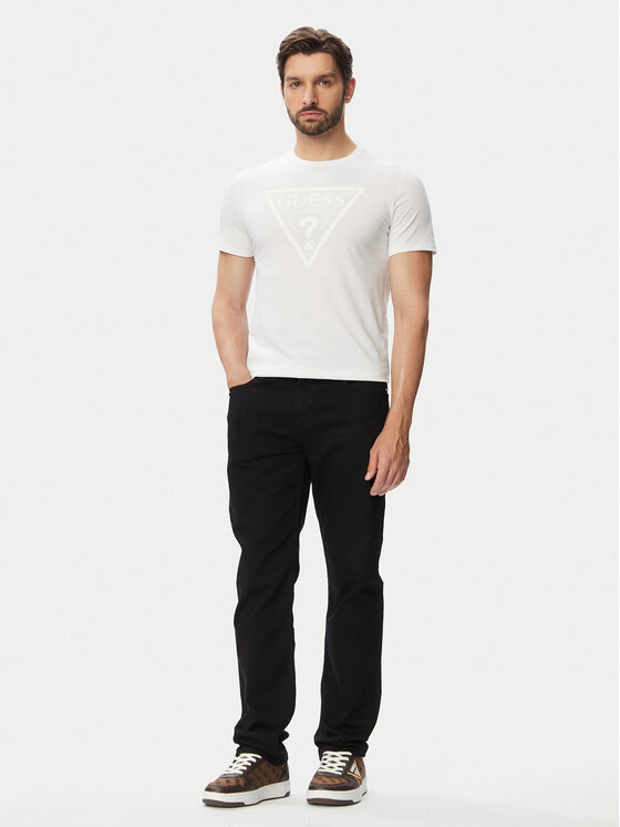 Guess Guess T-Shirt M6YI71 K3745 Biały Slim Fit