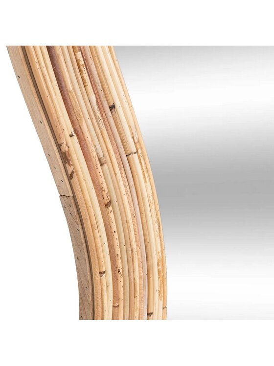 MIAhome MIAhome Lustro w nieregularnej ramie rattan 179 cm Brązowy