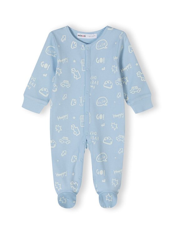 minoti minoti Pajac 24babypack1 Niebieski Regular Fit