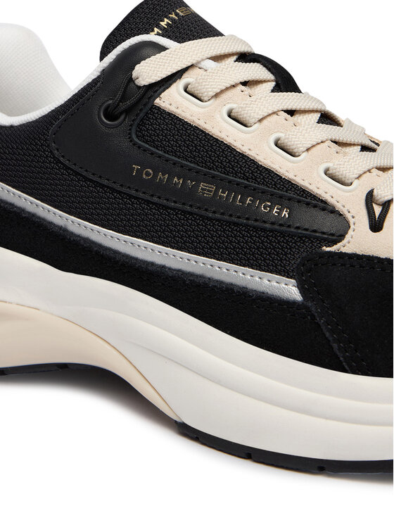 Tommy Hilfiger Tommy Hilfiger Laisvalaikio batai Th Sporty Chic Runner FW0FW09187 Juoda