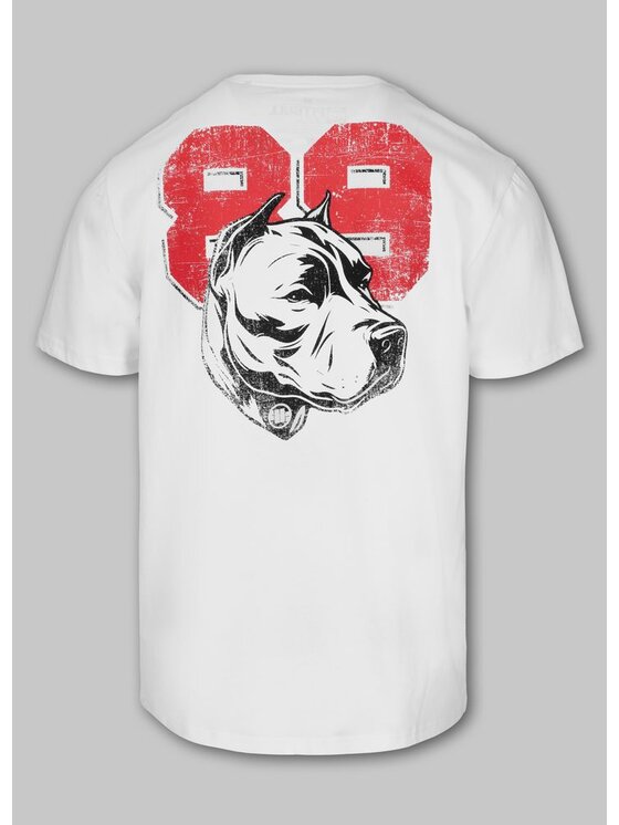 PITBULL PITBULL T-Shirt Koszulka męska DOG 89 L Biały Regular Fit