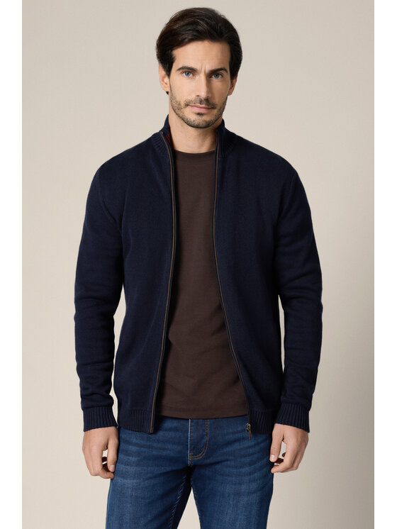 Lancerto Lancerto Sweter Algar SW073225000031 Granatowy Regular Fit