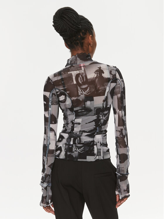 HUGO Hugo Блузка Deuphoria 50508581 Сірий Slim Fit