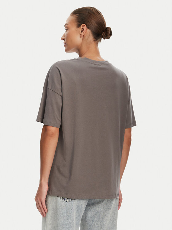 Noisy May Noisy May T-Shirt Ida 27034417 Szary Relaxed Fit