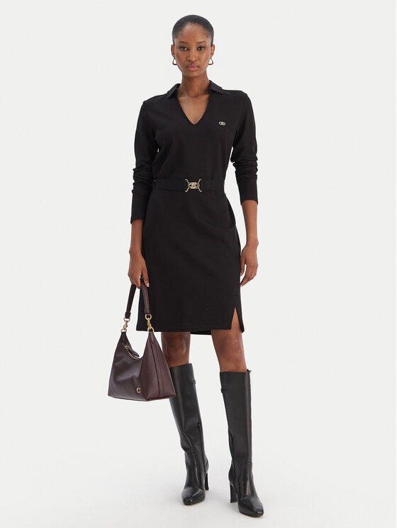 Liu Jo Liu Jo Kleid für den Alltag TF5224 JS182 Schwarz Regular Fit