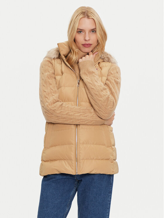Tommy Hilfiger Vestă Femei, Mărimea: S, Bej, Heritage WW0WW43634