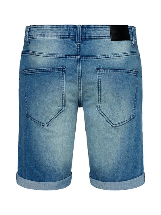 TeeShoppen TeeShoppen Szorty jeansowe 'Perform Collection' Niebieski Regular Fit