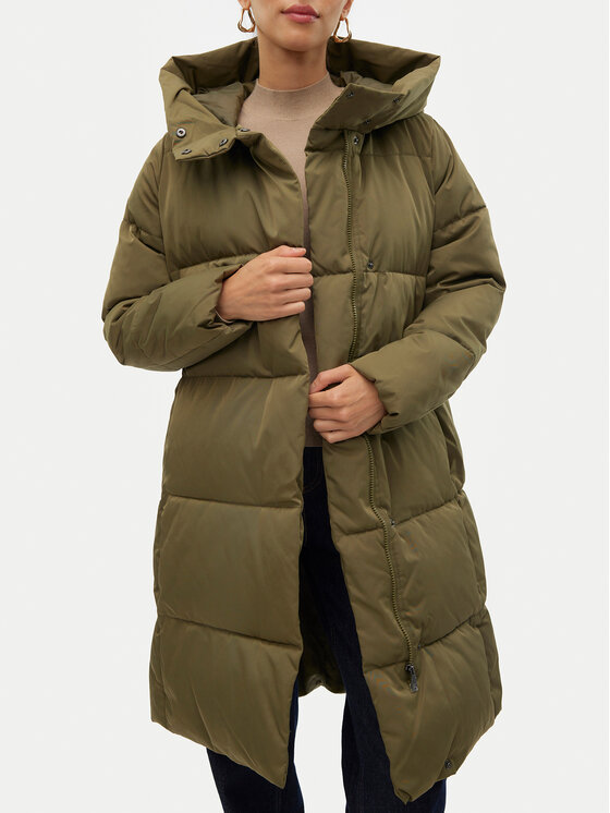 Vero Moda Vero Moda Zimska jakna Stella 10300030 Zelena Loose Fit