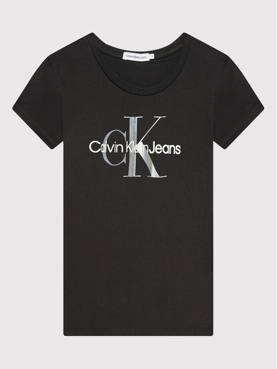 Calvin Klein Jeans T-Shirt Mixed Monogram IG0IG01291 Μαύρο Slim Fit