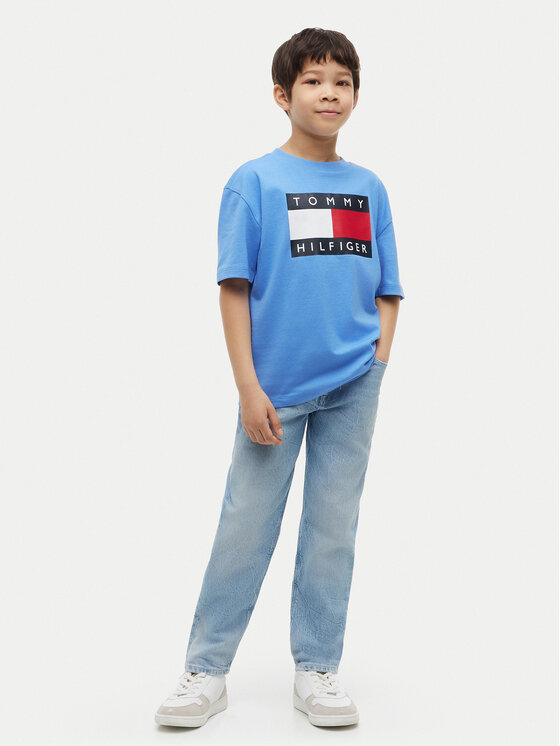 Tommy Hilfiger Tommy Hilfiger T-shirt Heritage KB0KB10340 Plava Regular Fit
