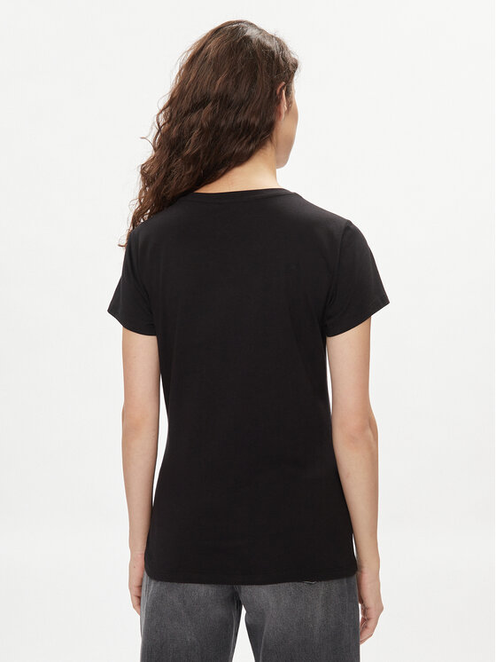 Liu Jo Liu Jo T-krekls MA4340 JS923 Melns Regular Fit