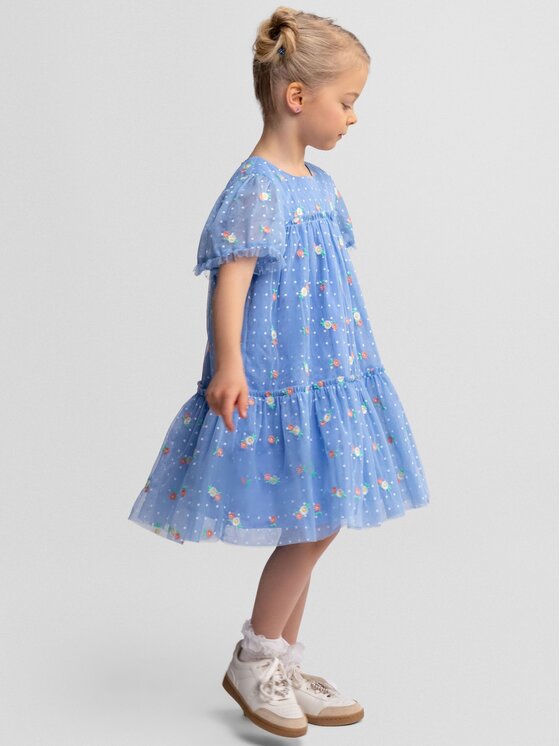 minoti minoti Sukienka elegancka 30DRESS118 Błękitny Regular Fit
