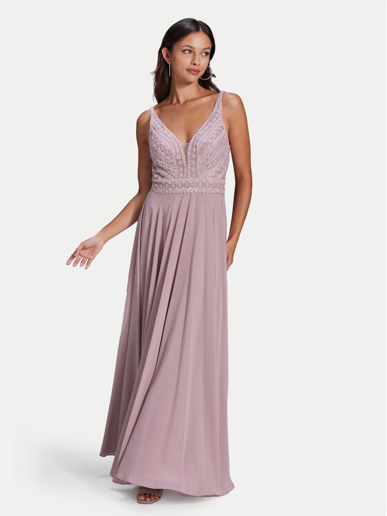 Hey Kyla Swing Φόρεμα βραδινό 5AH005HK Ροζ Slim Fit