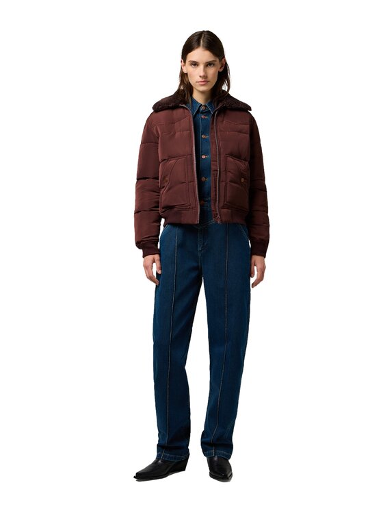 Wrangler Wrangler Kurtka puchowa 112371084 Brązowy Regular Fit