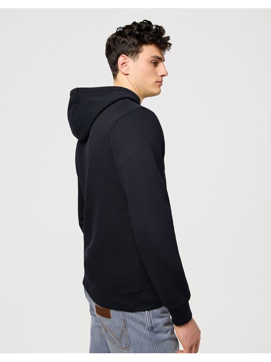 Wrangler Wrangler Bluza AMERICANA HOODIE Czarny Regular Fit