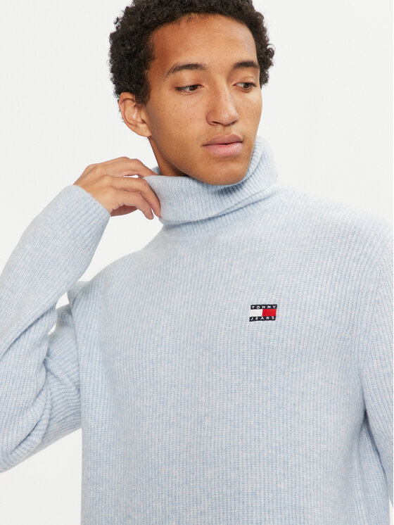 Tommy Jeans Tommy Jeans Гольф DM0DM20602 Блакитний Slim Fit